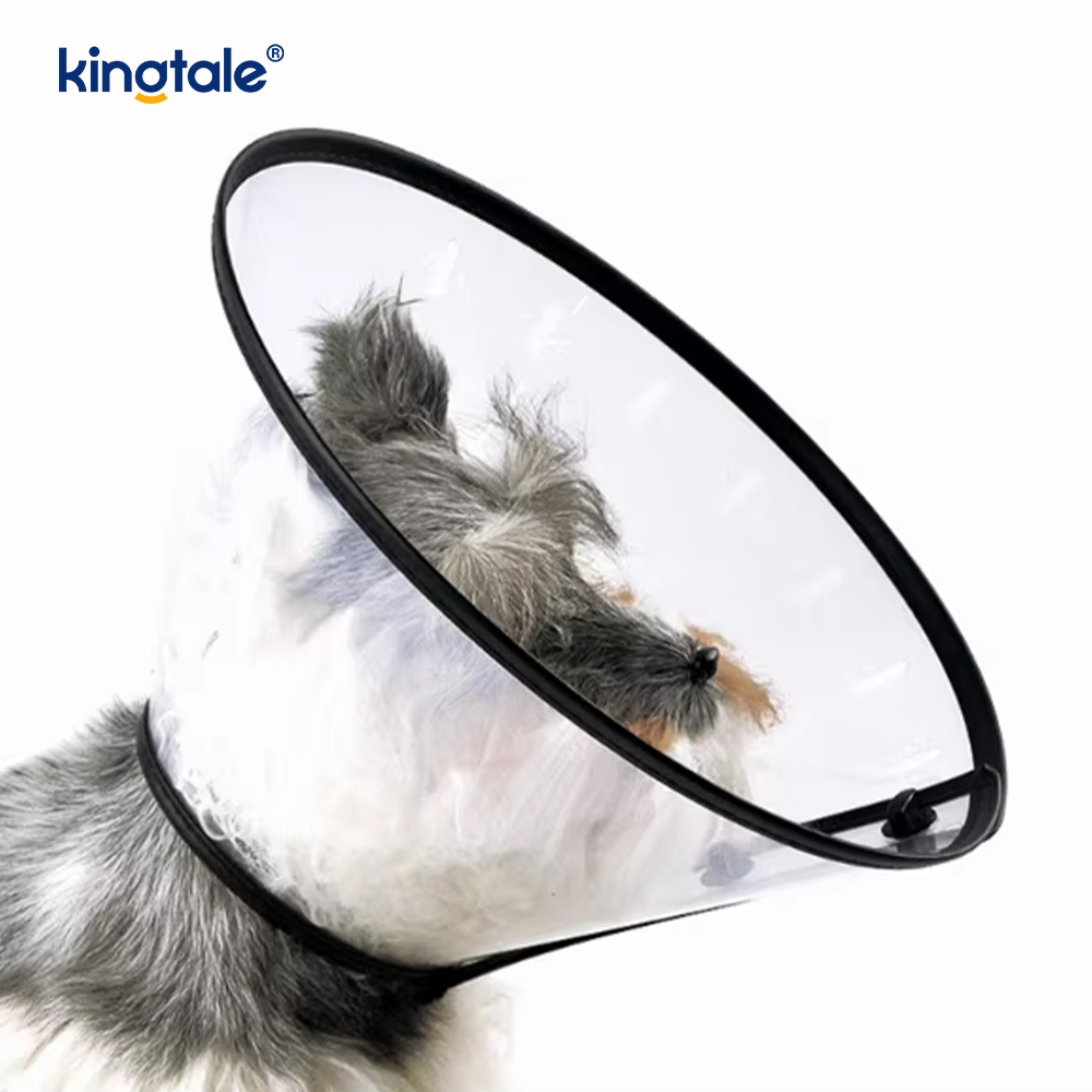 Kingtale podesiva mekana ogrlica za oporavak za pse, mačke, održiva čvrsta plastika, personalizirani zaštitni plastični konus
