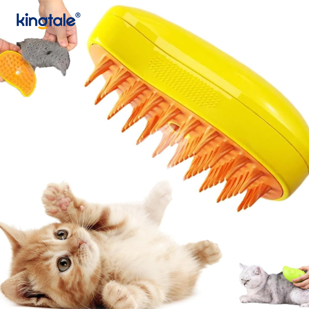 Parna četka za mačke 3 u 1 Steamy Pet Brush Silikonski masažni češalj za skidanje dlake za pse