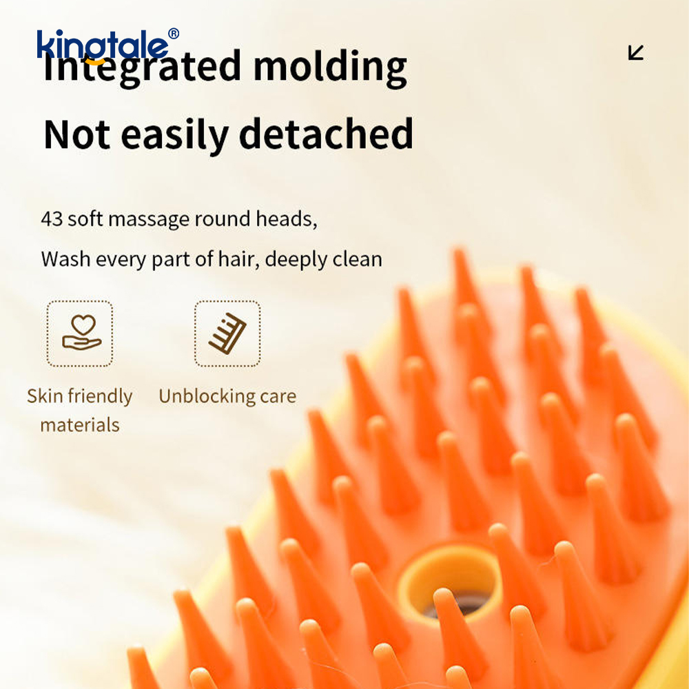 Parna četka za mačke 3 u 1 Steamy Pet Brush Silikonski masažni češalj za skidanje dlake za pse