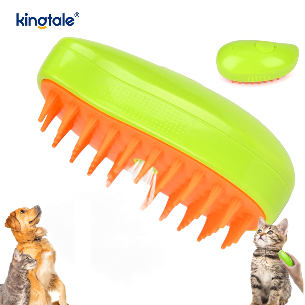 Parna četka za mačke 3 u 1 Steamy Pet Brush Silikonski masažni češalj za skidanje dlake za pse
