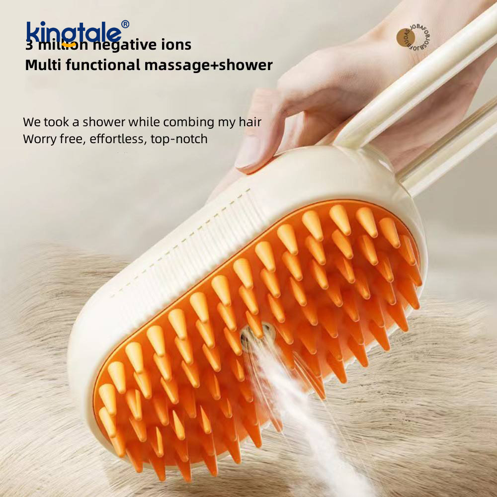 Parna četka za mačke 3 u 1 Steamy Pet Brush Silikonski masažni češalj za skidanje dlake za pse