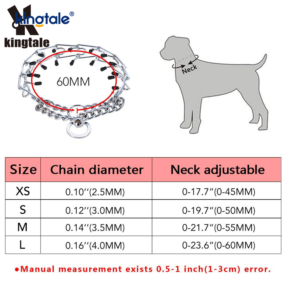 Pet Pinch Choke Collars Ogrlica za dresuru pasa s metalnim zupcima od ugljičnog čelika