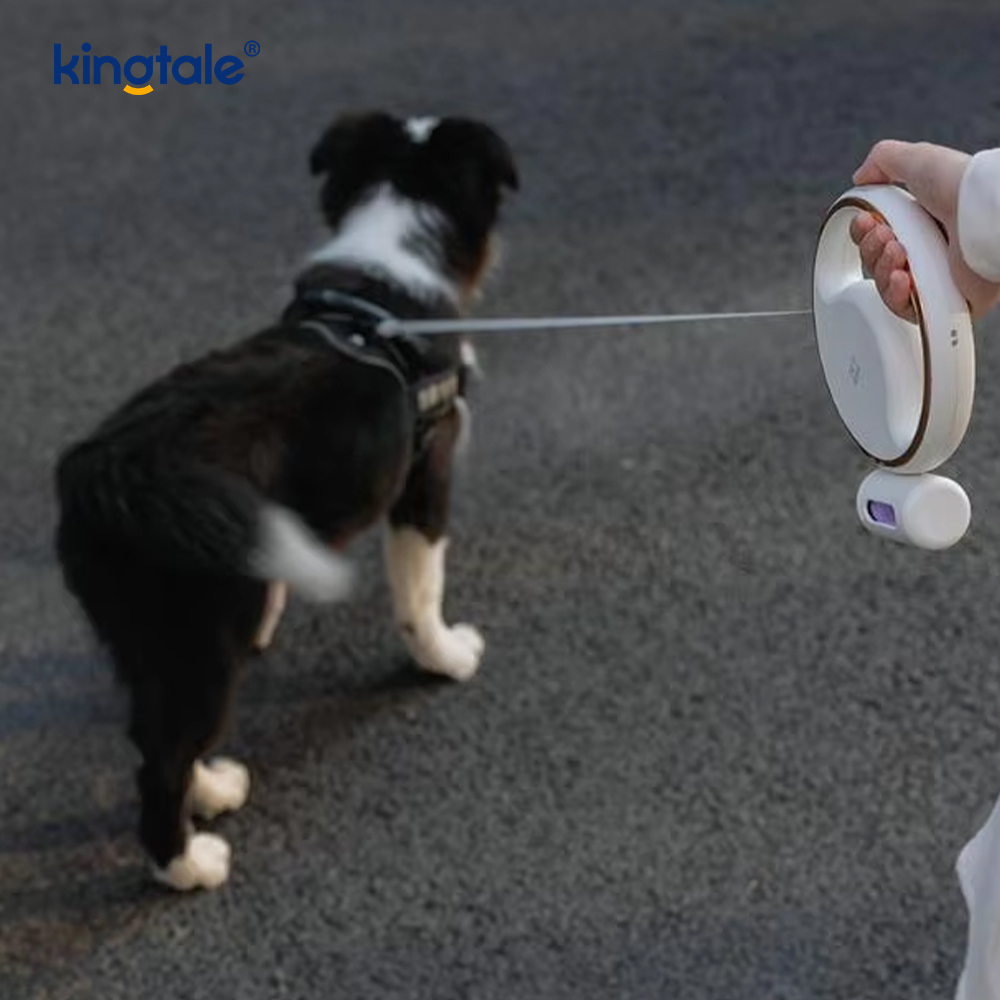 Jednostavna moderna LED rasvjeta s automatskim uvlačivim najlonskim povodcem za pseću ogrlicu