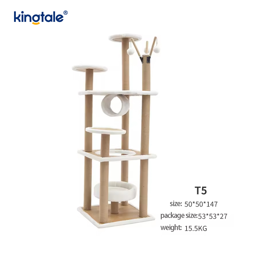Prirodni sisal Cat Tree Tall Cat Tower Plišani stan na više etaža