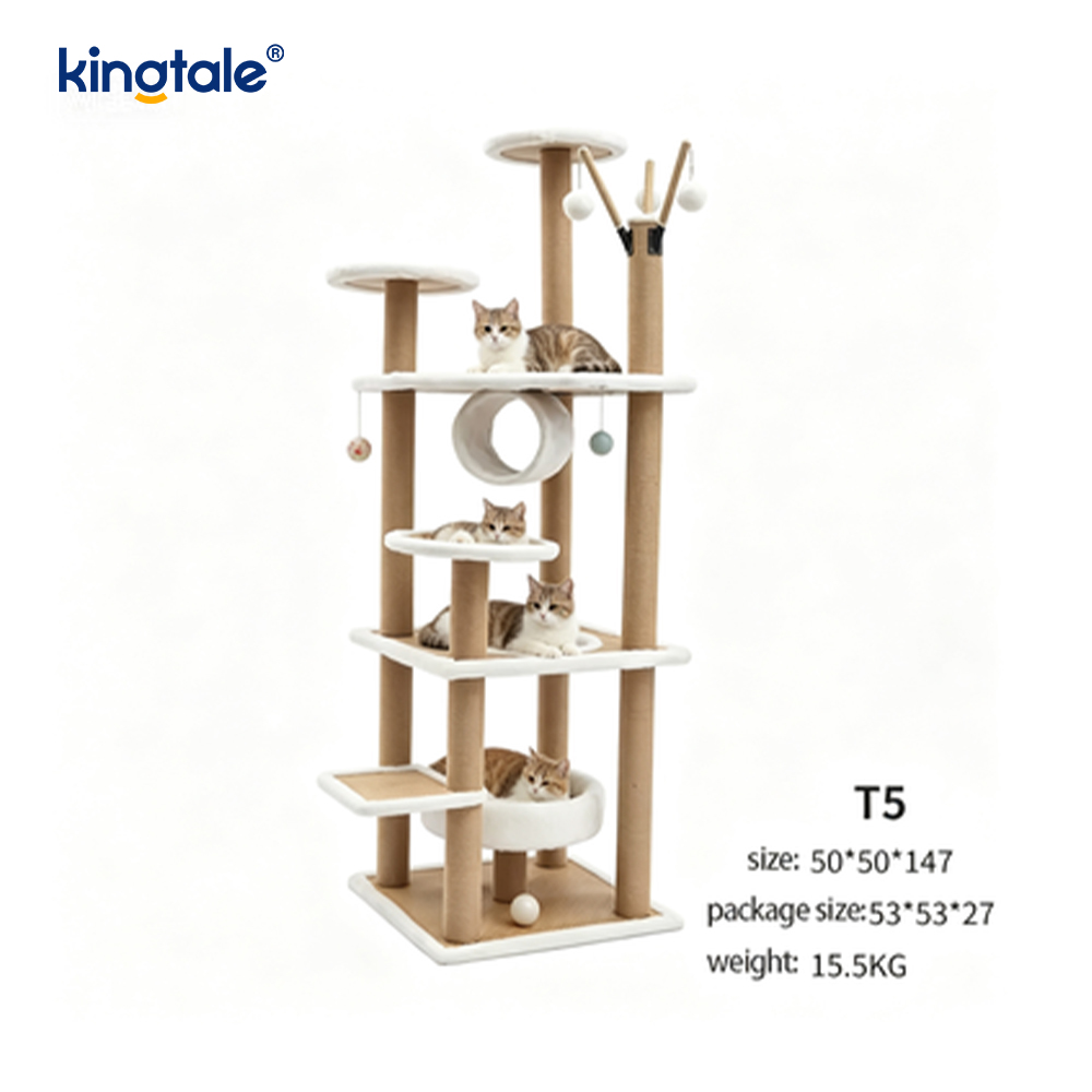 Prirodni sisal Cat Tree Tall Cat Tower Plišani stan na više etaža