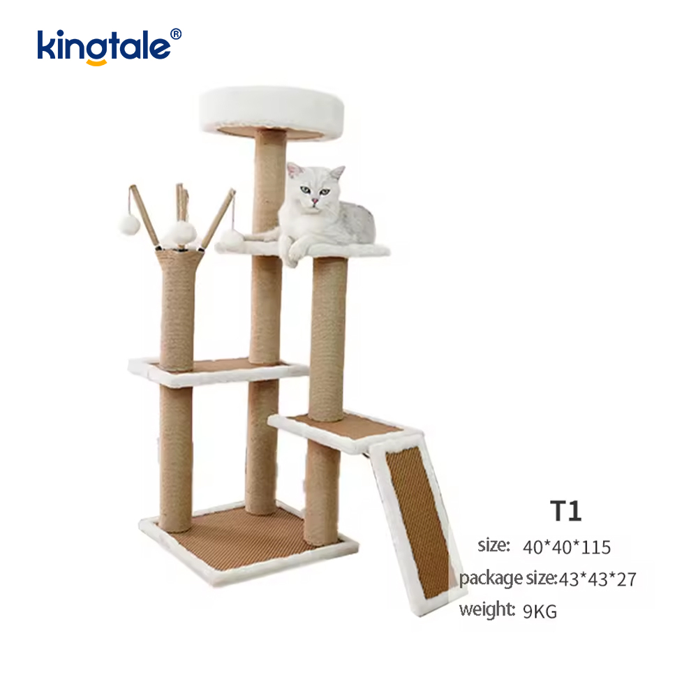 Prirodni sisal Cat Tree Tall Cat Tower Plišani stan na više etaža