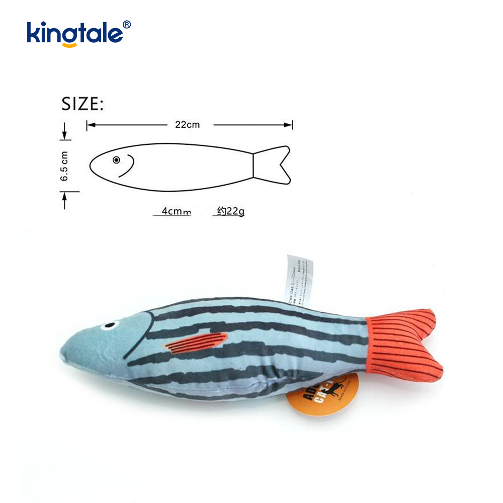 Squeaky Durable mačje igračke od mačje metvice s raznim realističnim ribama